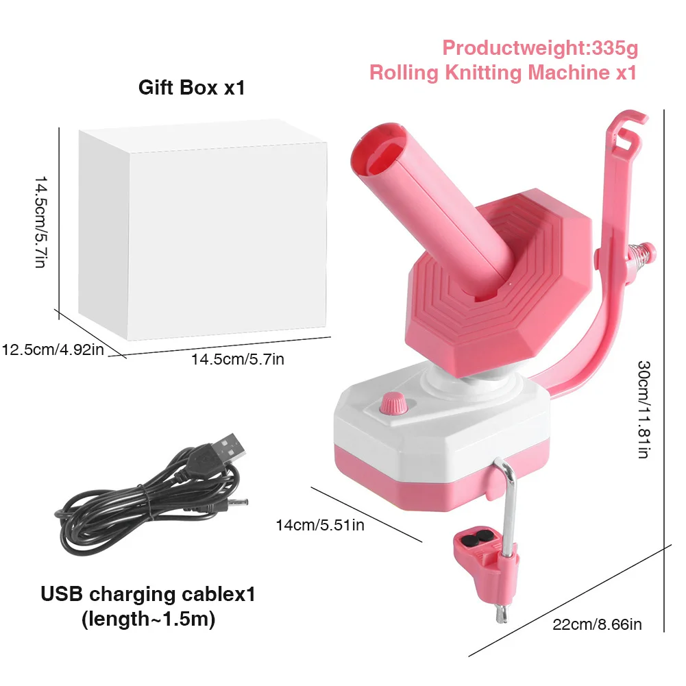 

Yarn Winder Crochet Yarn Winder USB Plug In Automatic Yarn Spinner Non Slip Base Wool Spinner Roller for Knitting Enthusiast
