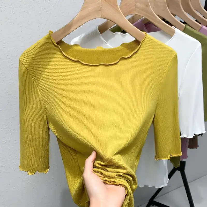 

Women's Ruffled s Midsve T-irt Cosplay Costume Five-Quarter Sve Anime Themed Top Faionable Props for Cons