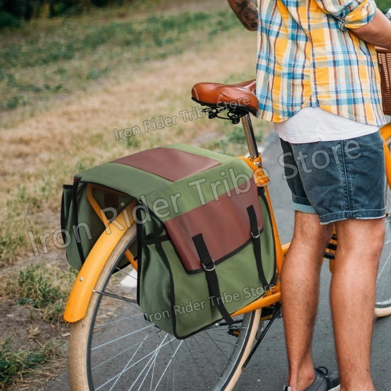 

30-40L Waterproof Double Side Bike Rear Rack Trunk Cargo Bag Large Capacity with Rain Cover for MTB Road Folding E-Bike