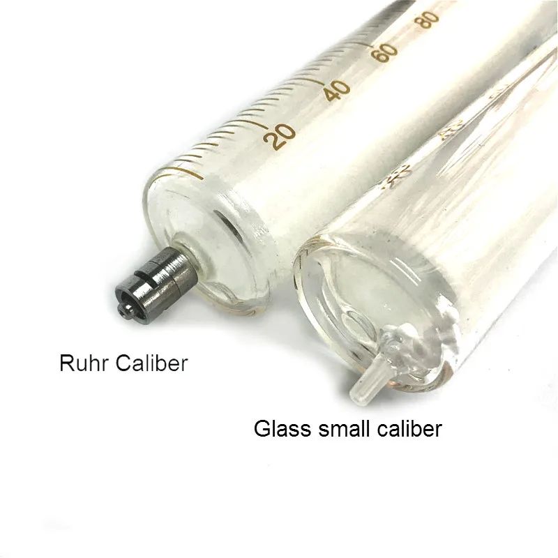 Glass Syringe 100 ml with Metal Luer Lock / Glass Caliber Glass Sample Extractor Injector Lab Glassware Reusable 100 CC 1/PK