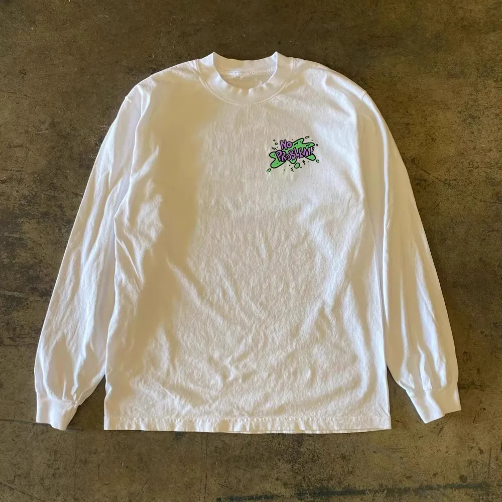 Heavyweight 300g Pure Cotton Long Sleeve T-Shirt Casual Unisex Autumn Top for Men And Women Couples Match American Style