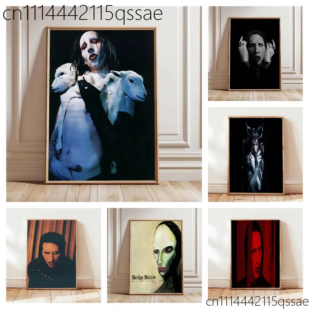 FOR Marilyn Manson Poster Wall Art Posters, Texture Paintings, Ideal Gift for Room Decoration