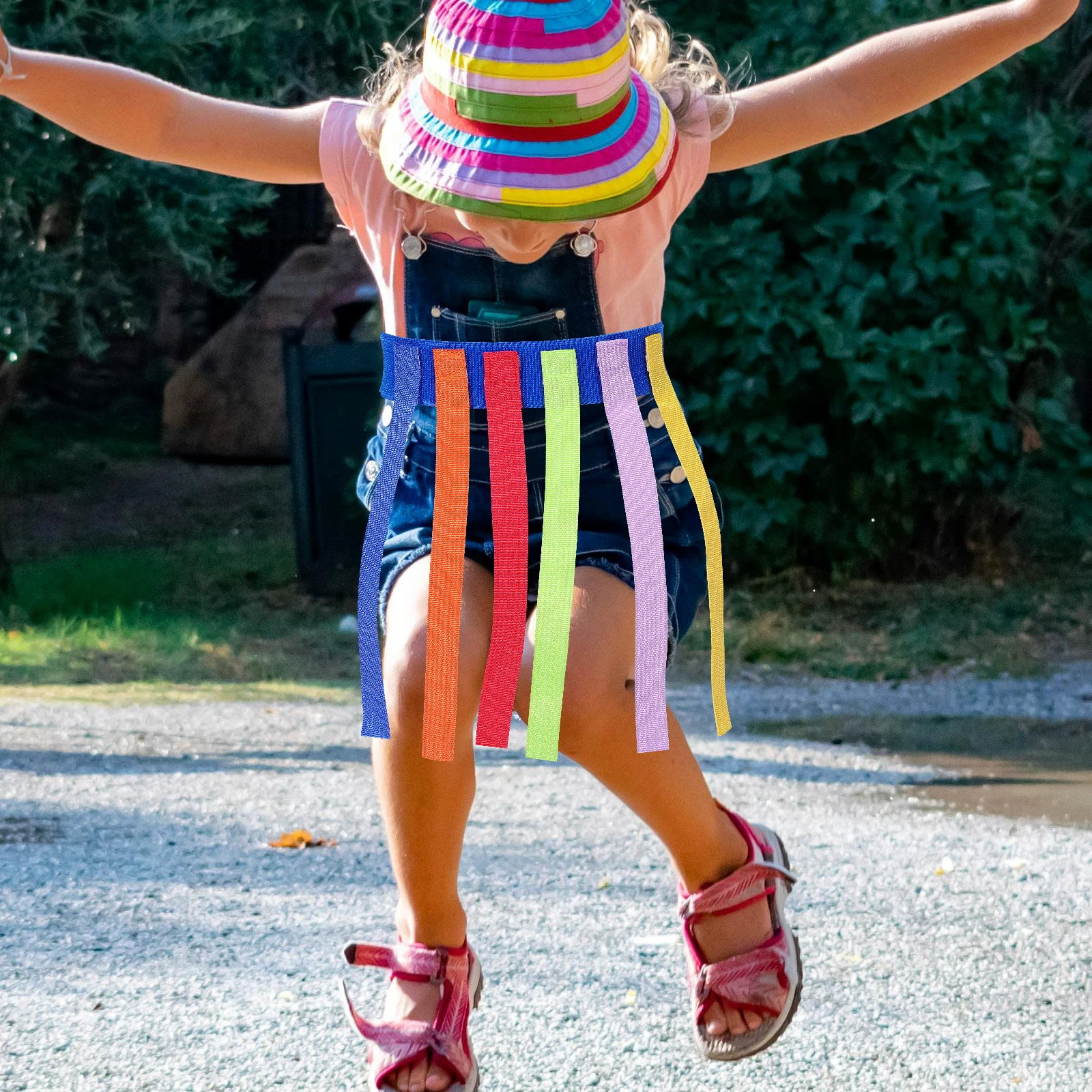 

5Pcs Kindergarten Outdoor Tail Catching Game Belt Stretchable Sensory Training Equipment Coordination Kids Park Games