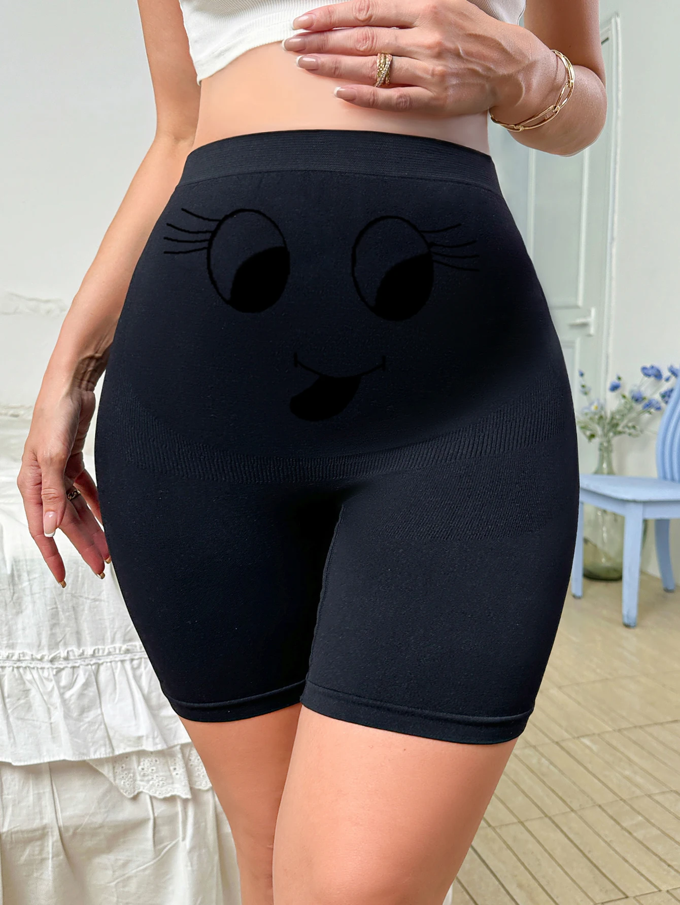 Mujeres embarazadas con cintura alta y soporte Abdominal, ropa interior de embarazo con levantamiento de cadera y mallas sin costuras de alta elasticidad