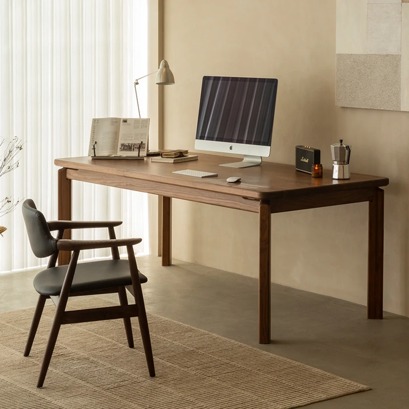 

Customized North American white wax wood, quiet wind solid wood household dining table, Nordic workbench, simple desk.