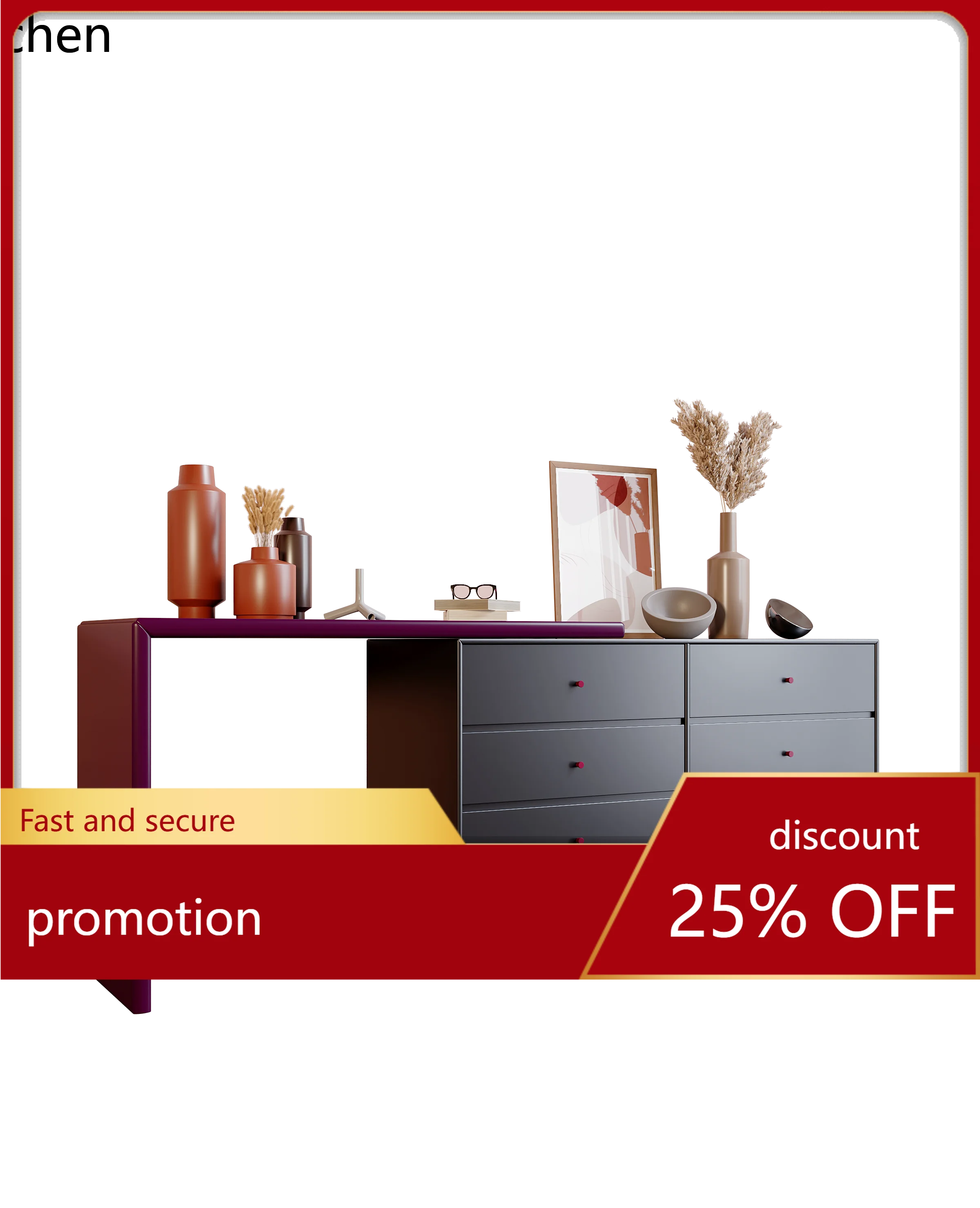 

CZ Dopamine Eight-Drawer Console Storage Cabinet