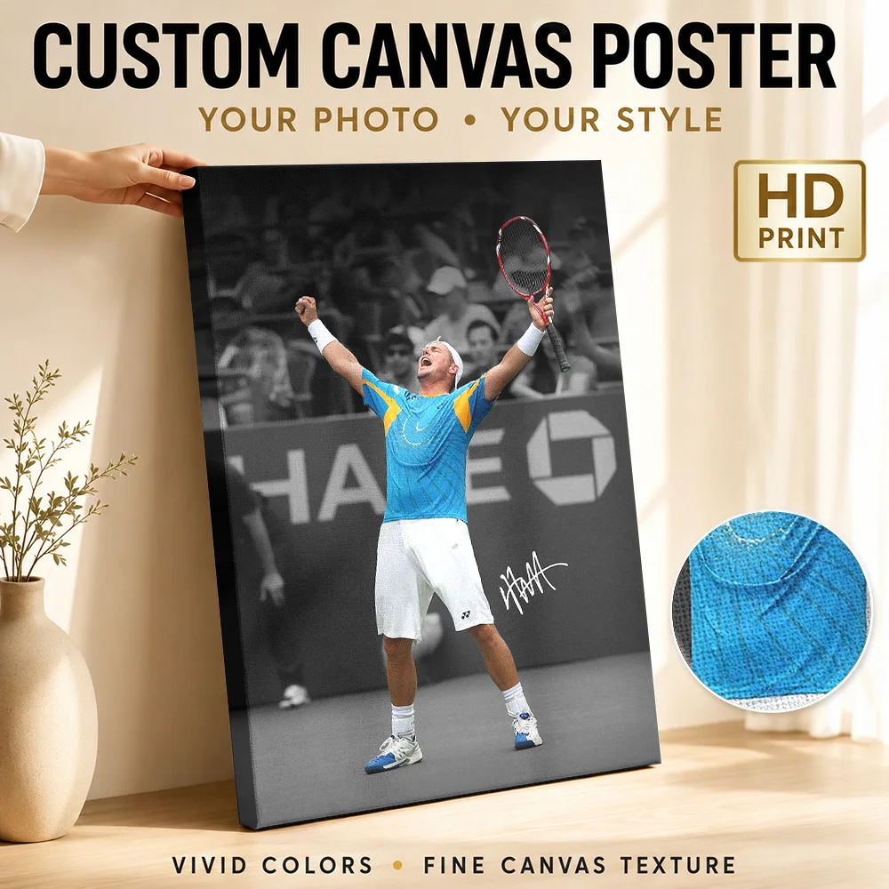 Dominic Thiem Framed Canvas Poster Customized Modern Aesthetic Wall Paintings Decoration for Living Room Bedroom Ready to Hang