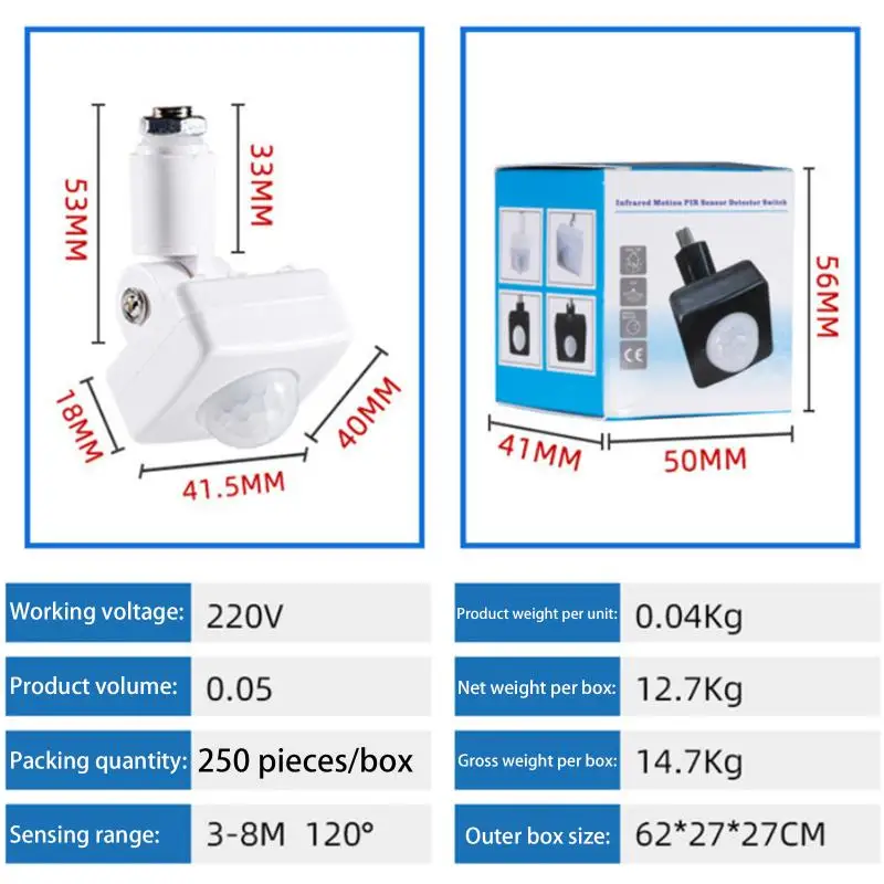Módulo de controlador inteligente automático para pasillo de casa, interruptor de detección de cuerpo humano infrarrojo con retardo ajustable