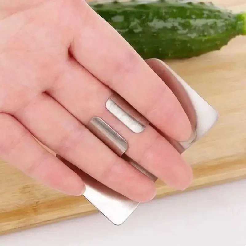 Finger Guard Safe Cutting Heavy Duty Stainless Steel Anti Cut Shield Anti Slip Grip Cooking Kitchen Tool Hand Protector Knife Sl