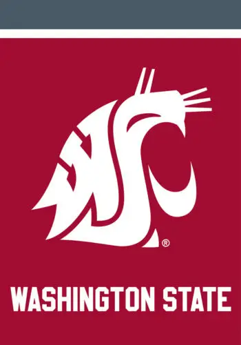 Washington State Cougars House Flag Licensed ; Briarwood Lane