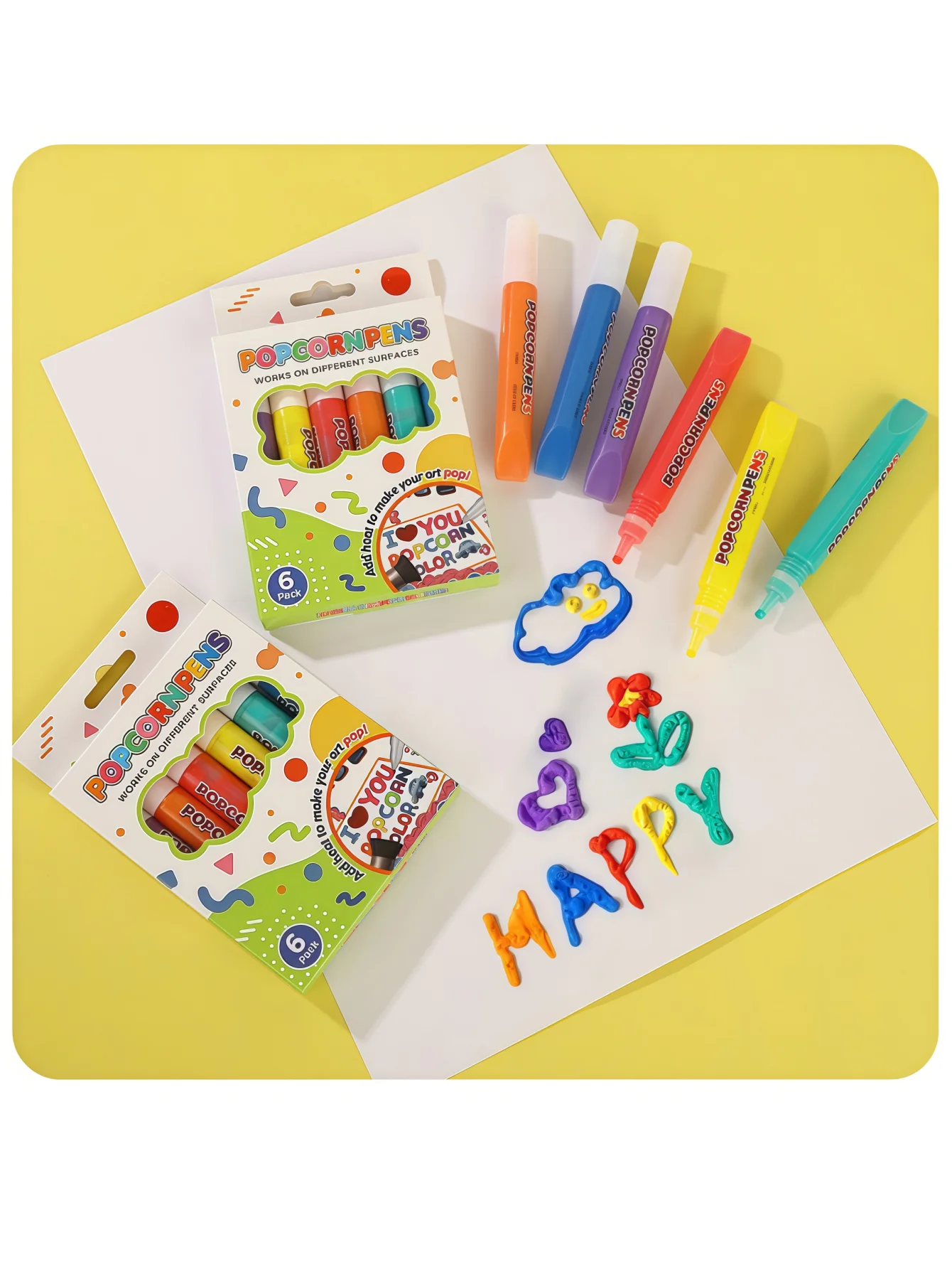 

Пузырьковая ручка, ручка для попкорна, акварельная ручка, ручка для 3D-печати, детская забавная кисть, расширяющаяся ручка, цветная ручка