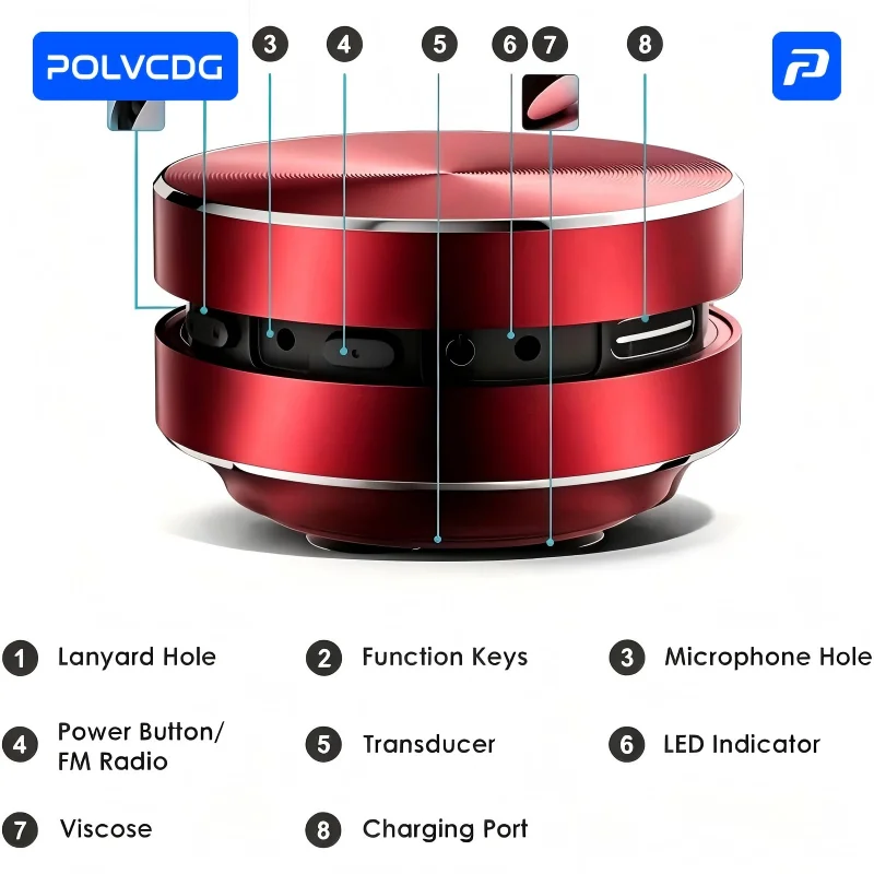 2026 new model POLVCDG audio mini bone conduction speaker, audio resonance mini TWS wireless speaker, Christmas gift