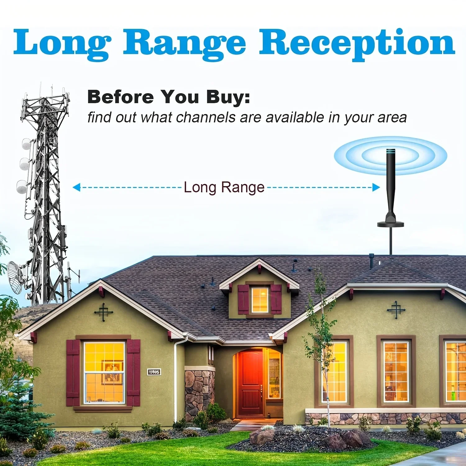 ​ ​ Antena cyfrowa HDTV 2024 - antena odbiorcza z mocną podstawą magnetyczną do użytku wewnątrz i na zewnątrz ​ ​