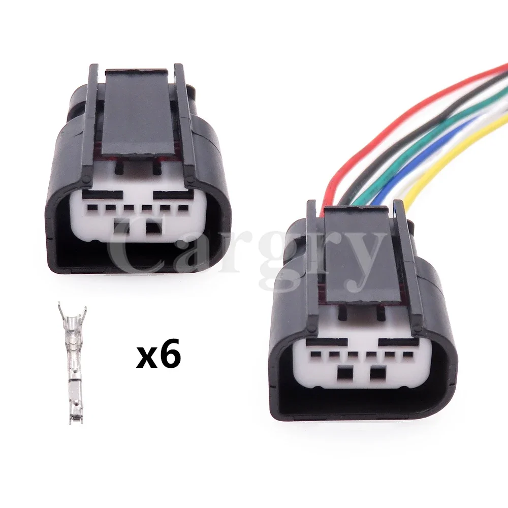 1 Set 6P Automotive Waterproof Electrical Connector AC Assembly Auto Rear View Camera RVC Wiring Harness Socket For Ford