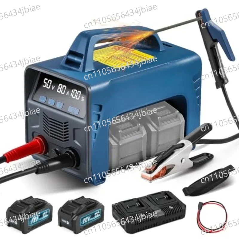 

Portable Cordless Battery Powered Stick 60A DC Welding Machine LED Display Digital Dual batteries