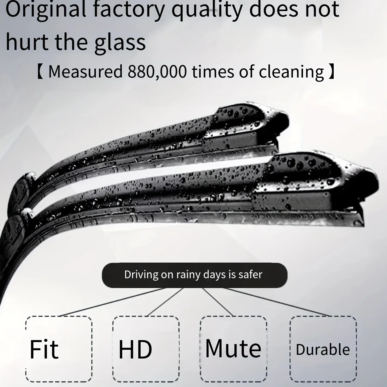 Automotive Universal U-type Soft Rubber Boneless Wiper HD Quiet Durable Reduce Noise Automotive Wiper  16\