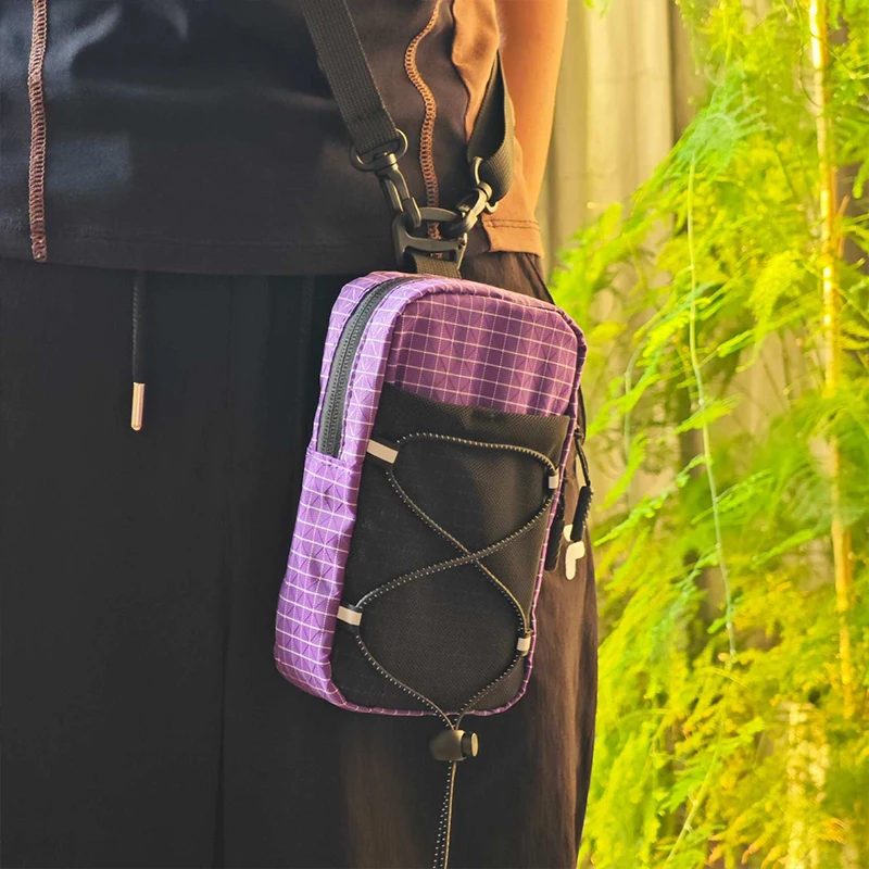 Уличная походная сумка на плечо, держатель для бутылки с водой Dyneema, карман для телефона, портативная спортивная расширительная сумка для езды на велосипеде, кемпинга