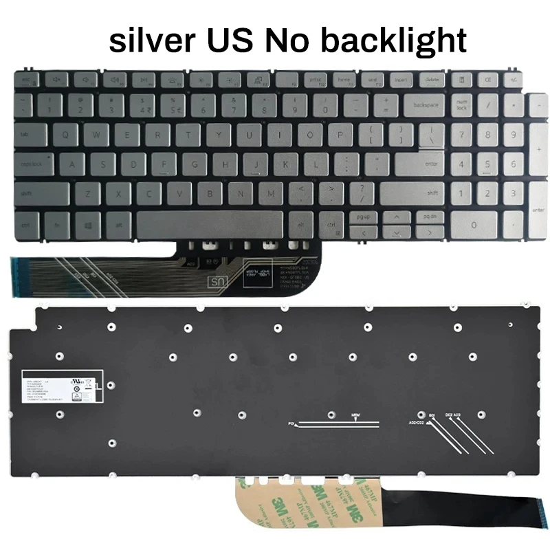 Nuevo teclado del ordenador portátil para DELL Inspiron 15-5502, 5509, 5505, 5509, 5510, 5590, 5591, 5598, 5593, 5584, 3501, 3505