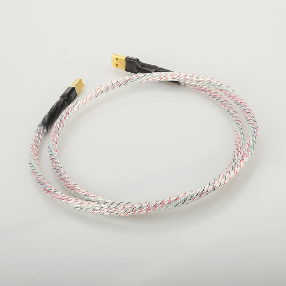 Hifi Nordost Valhalla Top-rated Silver Plated + Shield USB Cable High Quality Type A to Type B Hifi Data Cable For DAC
