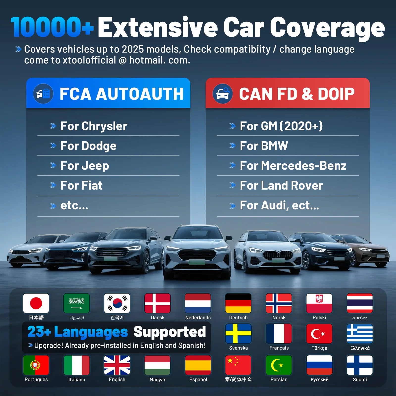 Picture 9: XTOOL D8S All Systems Automotive Diagnostic Tools Key Programming ECU Coding Active Test 42+ Resets Toplogy Map CANFD DOIP FCA Autoauth OBD2 Bi-directional Control Scanner 3 Years Update PK XTOOL D8