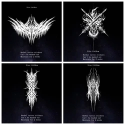 4pc/Set Demon Spider Totem Herbal Juice TemporaryTattoo Stickers Waterproof Semi-permanent Fake Tattoo Art Flower Arm Men Women