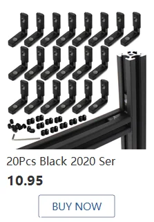 8 stücke Schwarz 3 Weg End Winkel Halterung Anschlüsse Für Europa Standard Aluminium Extrusion Profil 2020 Serie Buchse 6mm mit Schrauben – Detail 9