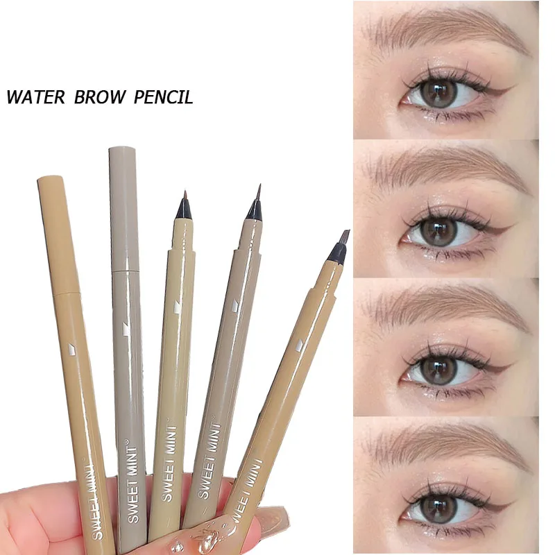 Smooth Water Brow Pencil Blade eyebrow Waterproof Eyebrow Long Lasting Color Eyebrow Enhancers Cosmetic Novice Can Easily Handle