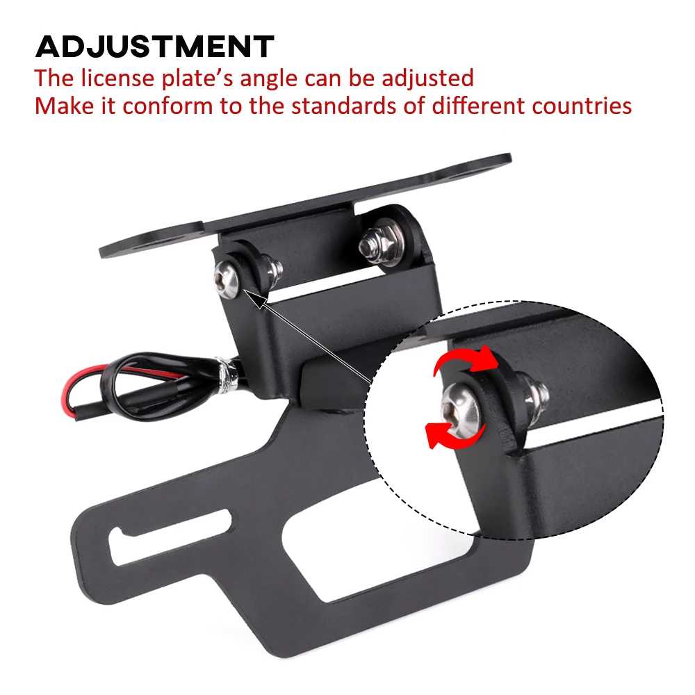 License Plate Holder For SUZUKI HAYABUSA GSX1300R 2008-2020 Motorcycle Tail Frame Bracket LED Number Light Fender Eliminator