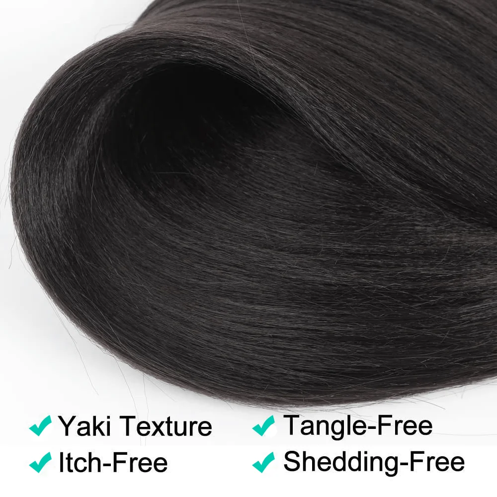 Extensiones de cabello trenzado sintético largo para mujeres africanas, extensiones de cabello trenzado Jumbo liso, Kanekalon ombré de ganchillo, 26 pulgadas