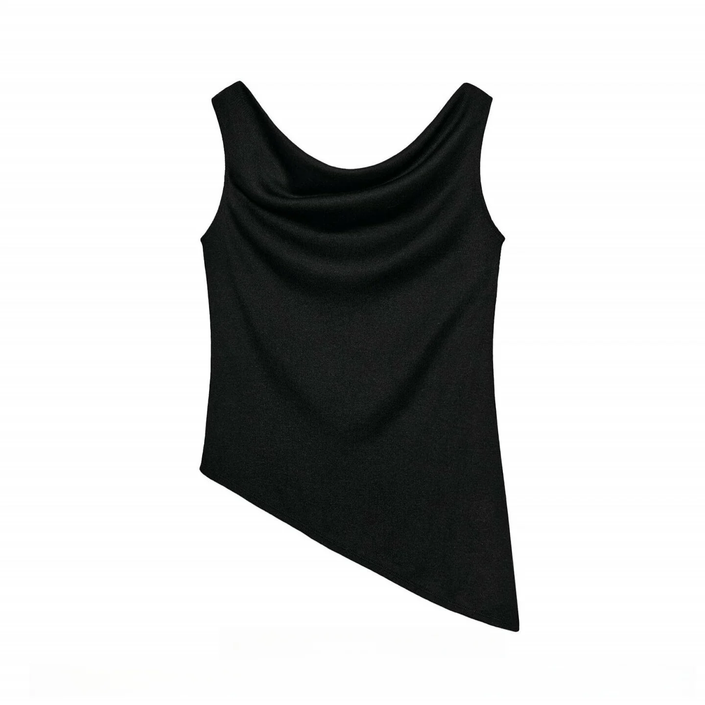 Summer 2026 New Women's Asymmetrical Pleated Holiday Style Straight Leg Pants Knitted Top Quality Fashion Ladies' Clothing