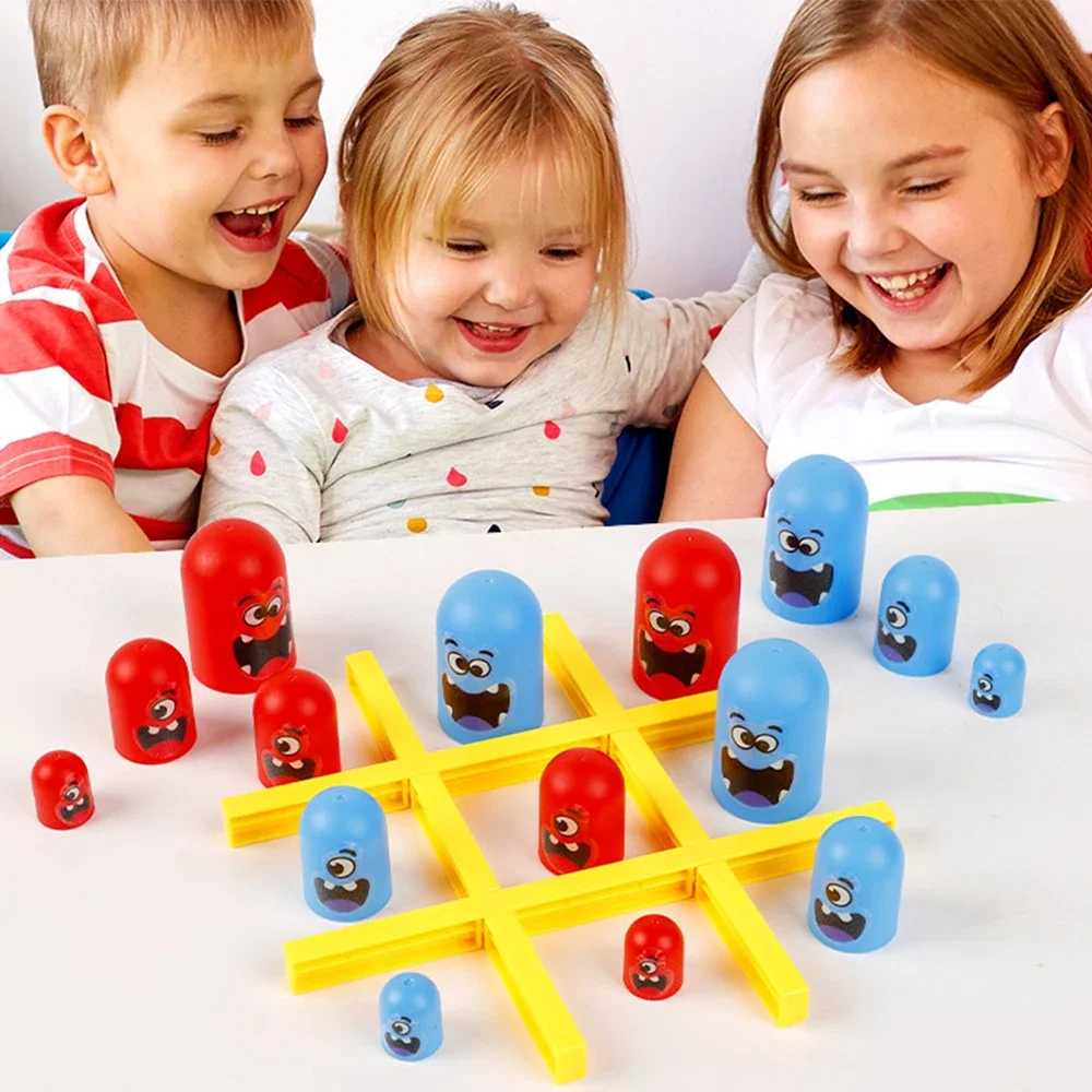 Divertidos juegos de mesa Tic Tac Toe intelectual gran comiendo ajedrez pequeño interactivo multijugador juegos de fiesta juguetes para niños adultos