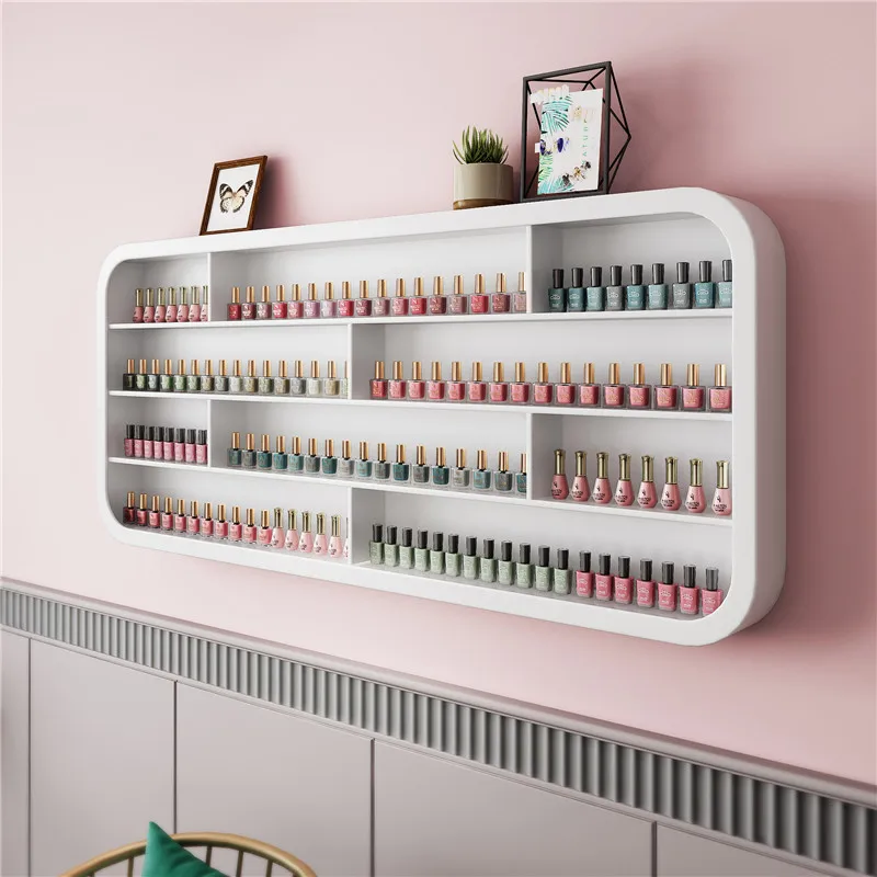 Manicure rack display nail polish  cosmetics rack nail polish glue wall hanging nail salon