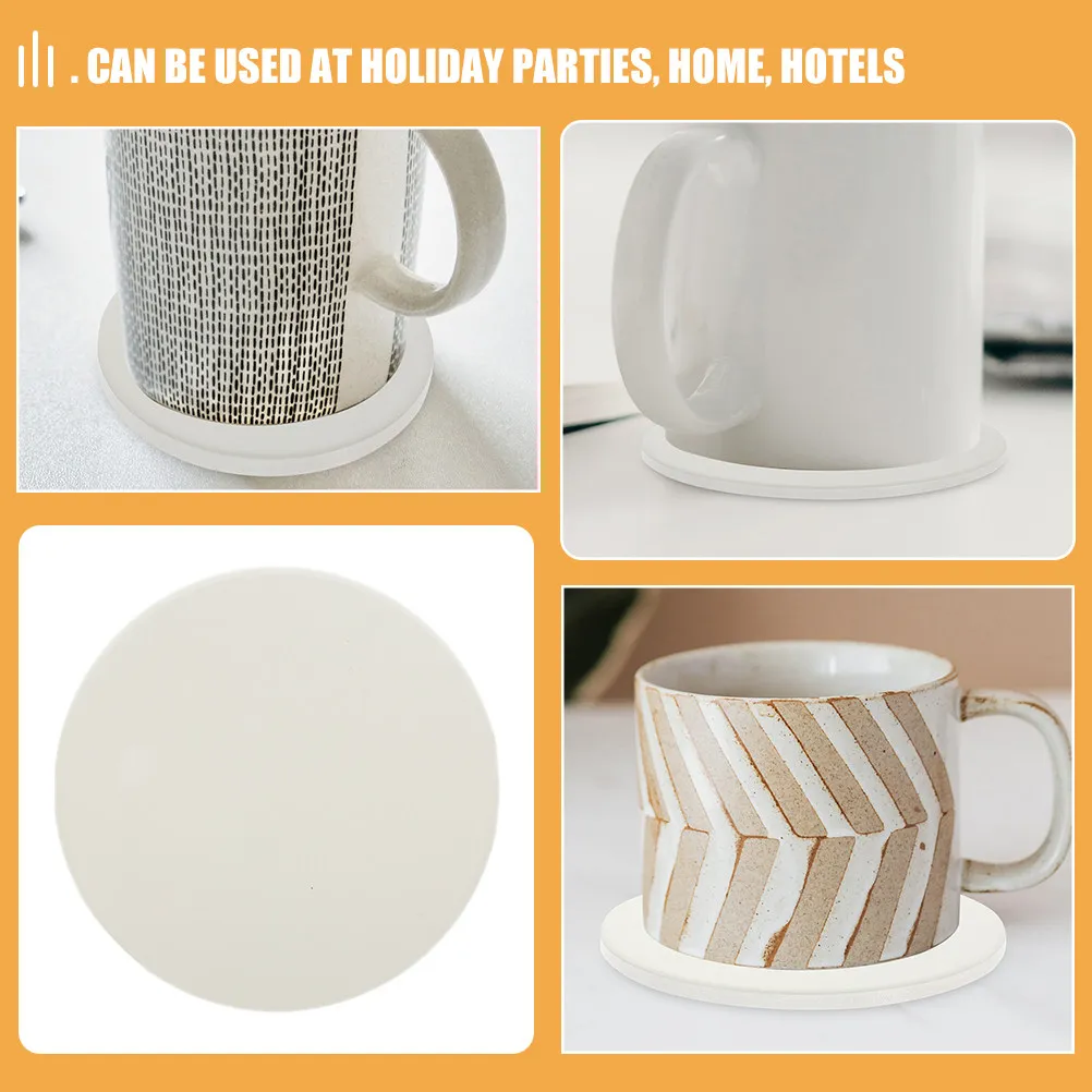 

3Pcs Ceramic Coasters Blank Round Heat Transfer Sublimation Coaster Blanks for DIY Car Home Office Cup Holder Mats