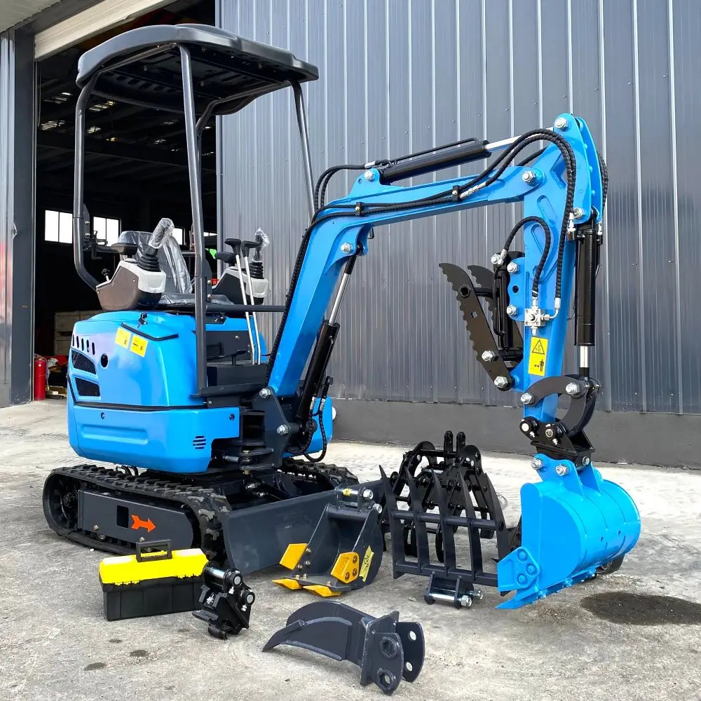 Miniexcavadora TN17w con cabina, pinza para gránulos, máquina de construcción, miniescavadora para uso doméstico, precio.
