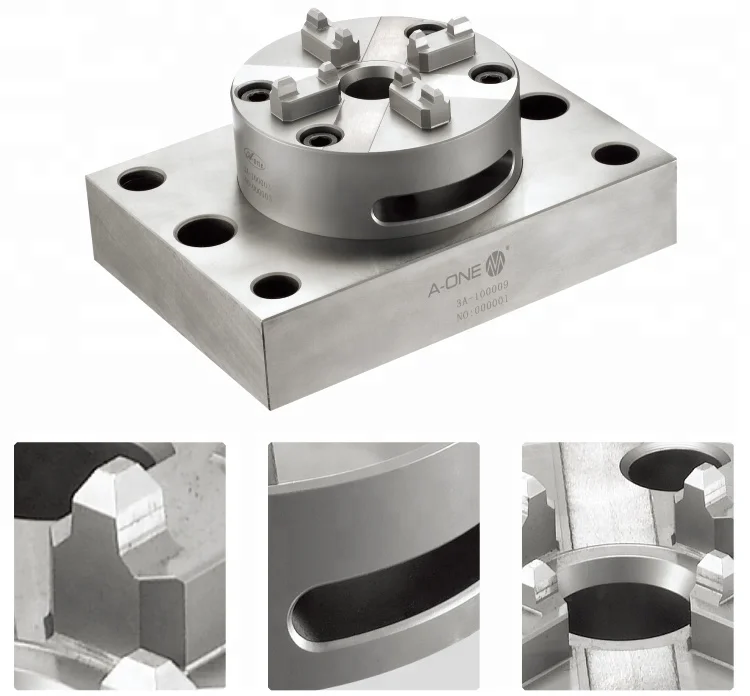A-ONE stainless steel quick change lathe chuck with base plate for CNC use 3A-100009