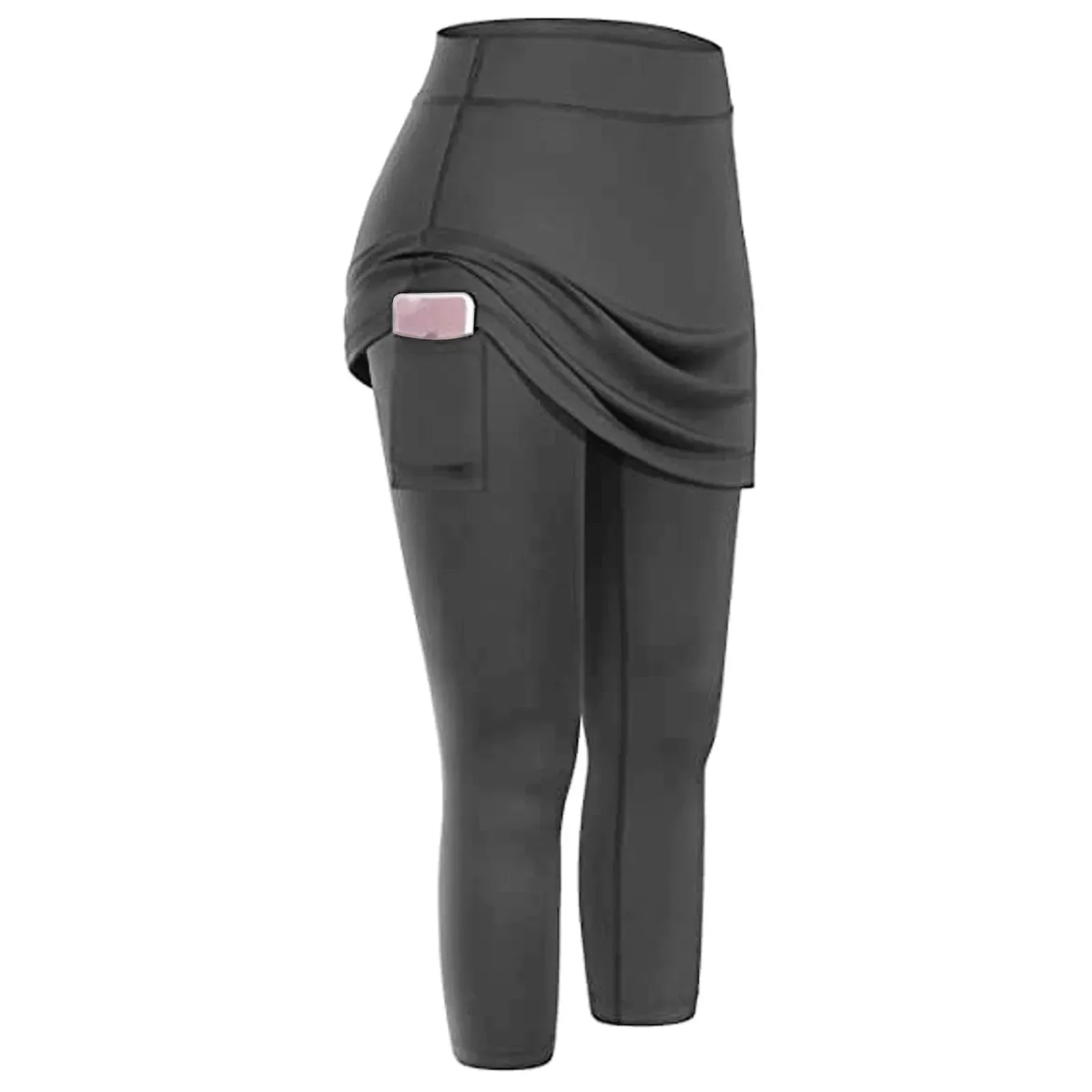 Tennis Skorts Cross-waist Skirted Legging Yoga Legging with Skirts Tennis Leggings Soft Stretchy Tennis Dresses Running