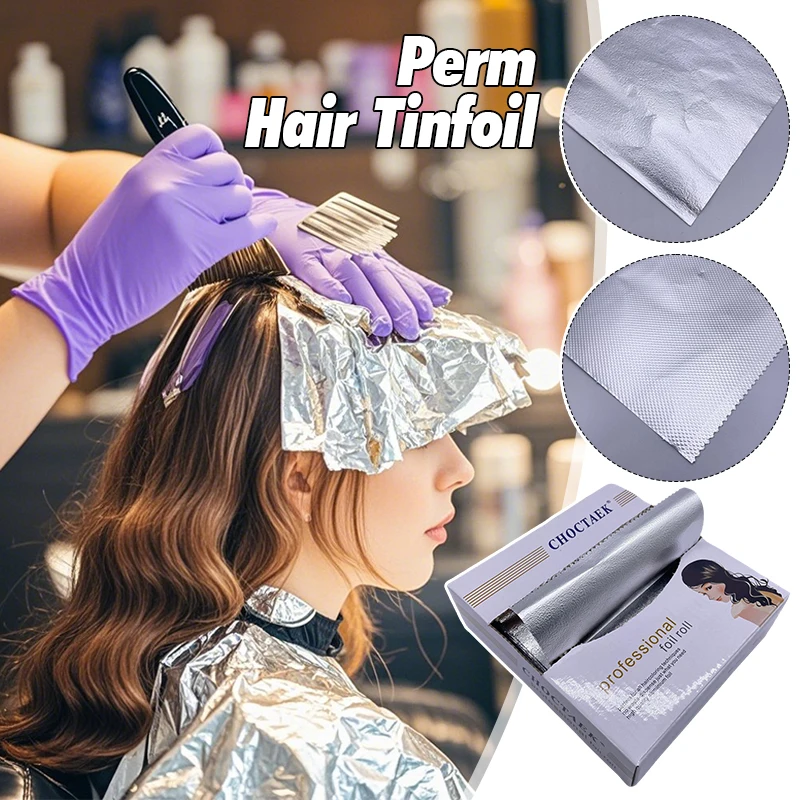 200PCS Pull-Out Hairdressing Tin Foil Professional Tin Foil Perm and Dyeing Tools Highlight Tin Foil Gasket Hair Isolation Sheet