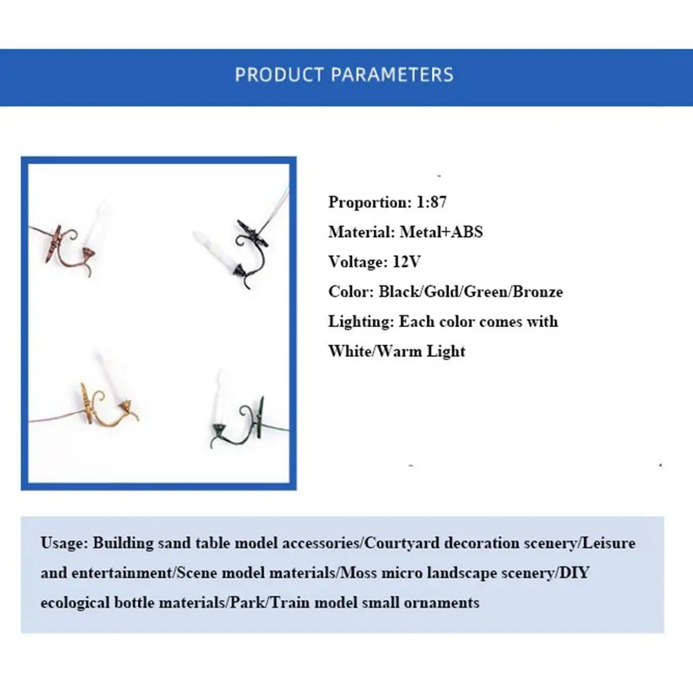 

1,9*3,2 см настенный светильник для кукольного домика ABS металлический материал 12 В садовый двор светодиодный светильник дом садовый декор белый/теплый свет модель