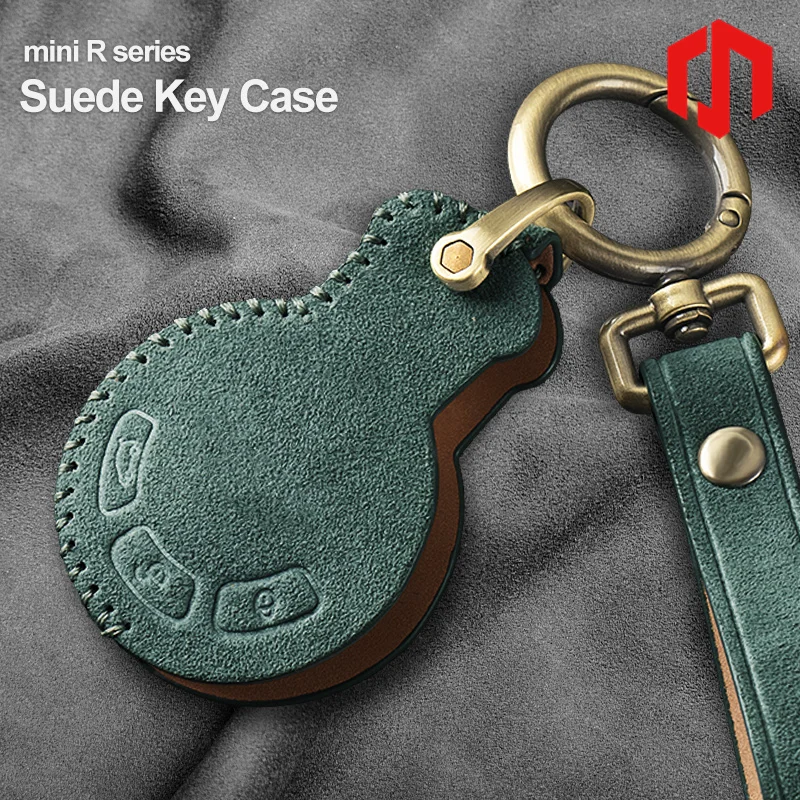 

Suede Key Case for Mini Cooper S One JCW R56 R55 R60 R61 R57 Full Cover Car Key Protector Car Accsesories Accessories Retro