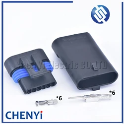 2 Sets 6 Pin Male or Female Electrical Flat Accelerator Pedal Plug Sensor Socket Connector 12066317 12162261