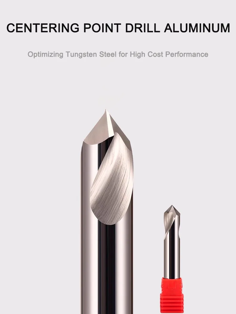 AZZKOR HRC58 2-Schneiden-Wolframstahl-Hartmetall-Fräser für Aluminiumlegierungen, CNC-Mechanische Bearbeitung, Abschrägungswerkzeuge – Detail 1