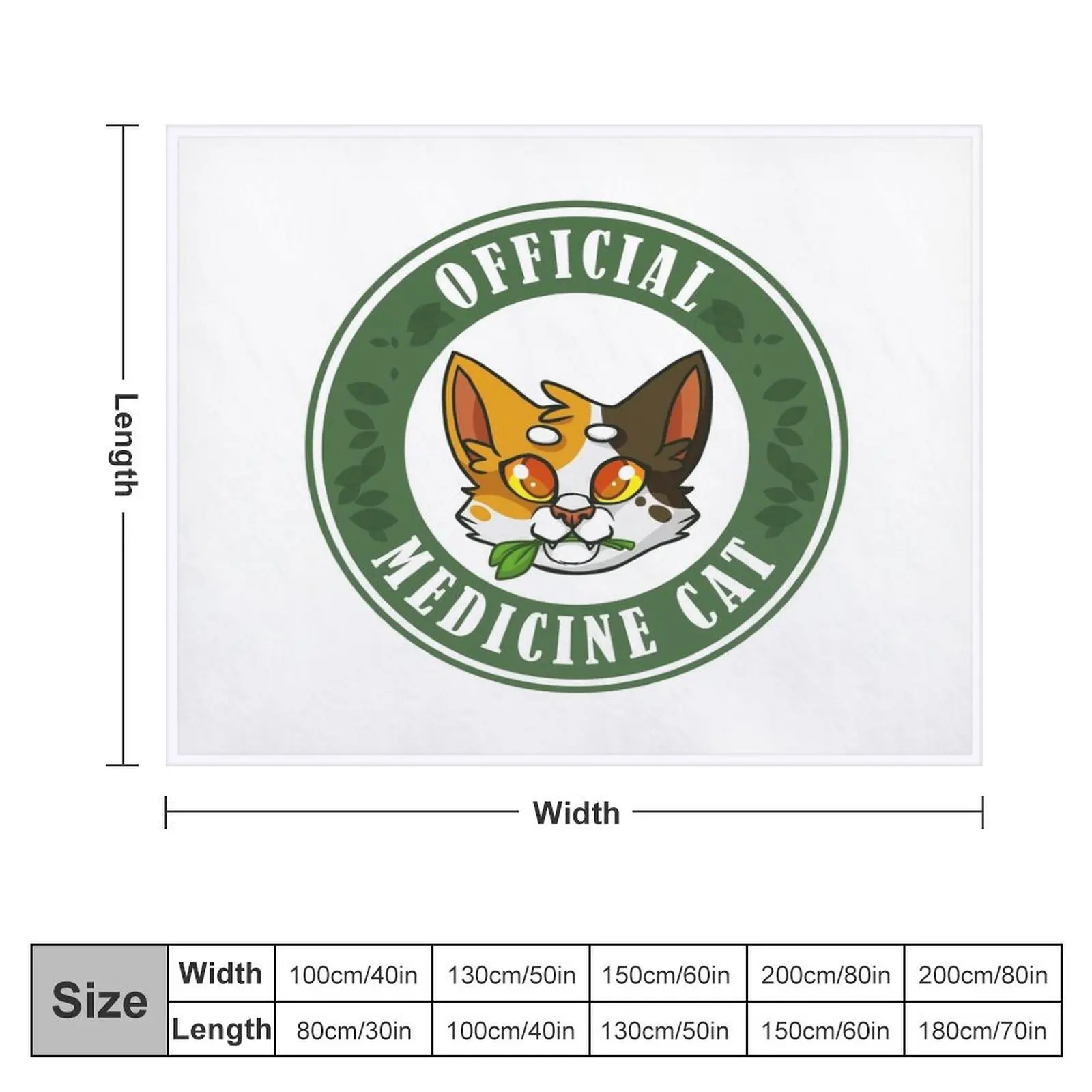 Official Medicine Cat - Warriors Badge Throw Blanket Sofa Quilt Luxury Soft Beds Blankets