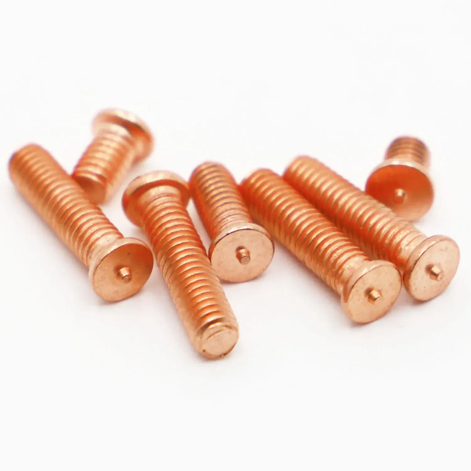 M3 M4 M5 M6 M8 M10 Carbon Steel Copper Plated Stud Weld Spot Welding Screw Solder Point Nail Bolt for Capacitor Discharge