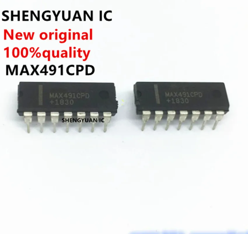 100 pcs MAX491 MAX491CPD MAX491EPD Inline DIP-14 Transceiver 100% new imported original 100% quality