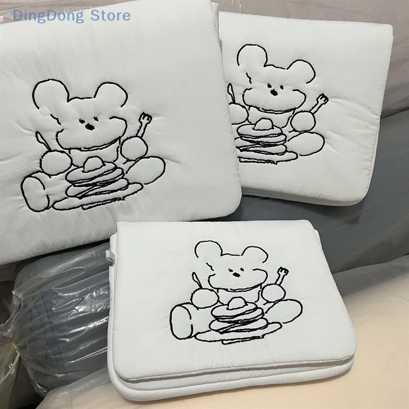 Cartoon Cute Bear Foldable Laptop Computer Sleeve Bag 11/13/15 Inch Handbag For Macbook For IPad Pro For DELL For HP