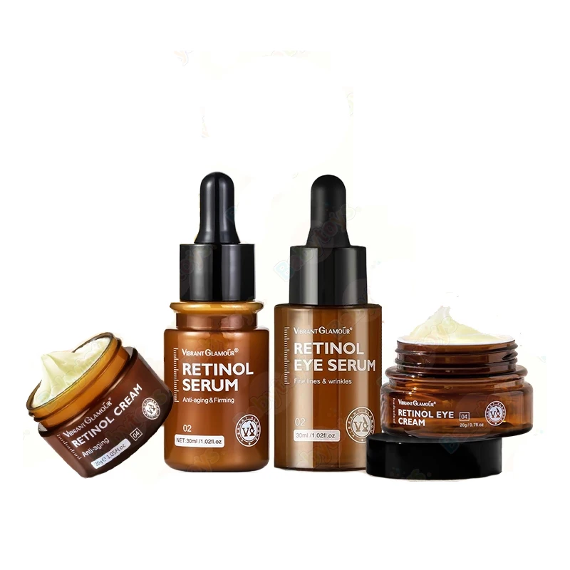 VIBRANT GLAMOUR Retinol Set Face Cream+Facial Serum+Eye Serum +Eye Cream 4pcs