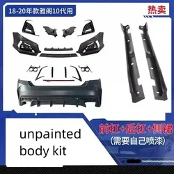 Body Kit front rear bumper side skirt assembly for Honda Accord 10th 2018 2021 2022 Modified Auto Accessories