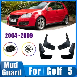 4PCS For VW Volkswagen Golf 5 Mud Flaps Hatchback MK5 2004~2009 Scratch Resistant Fenders Wheel Front Mudguard Guard Accessories