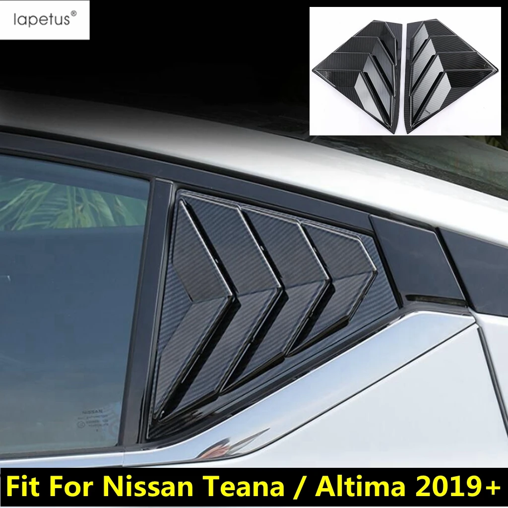 

Rear Tail Window Shutter Louver Shades Blinds Decoration Cover Trim Carbon Fiber Accessories For Nissan Altima Teana 2019 2020