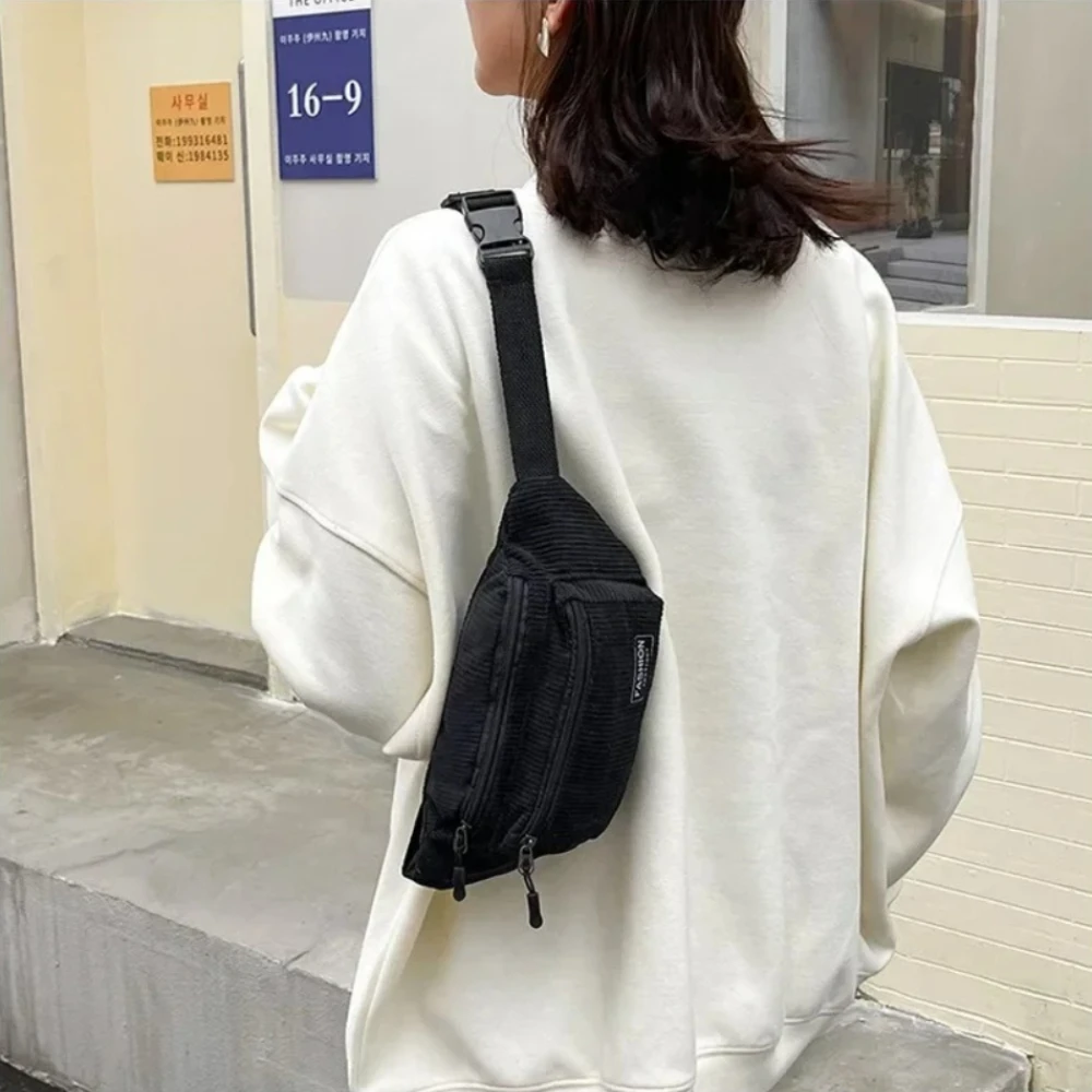 

Женская поясная сумка, вельветовая студенческая сумка через плечо, нагрудная сумка, поясная сумка, модный телефон, женский кошелек на пояс